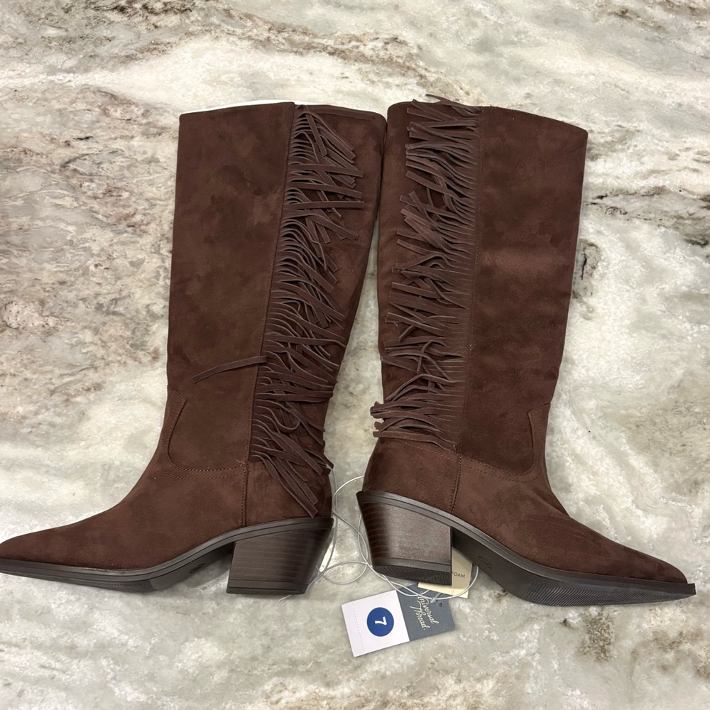 NWT Women’s Universal Thread Patsy Fringe Faux Su… - image 3